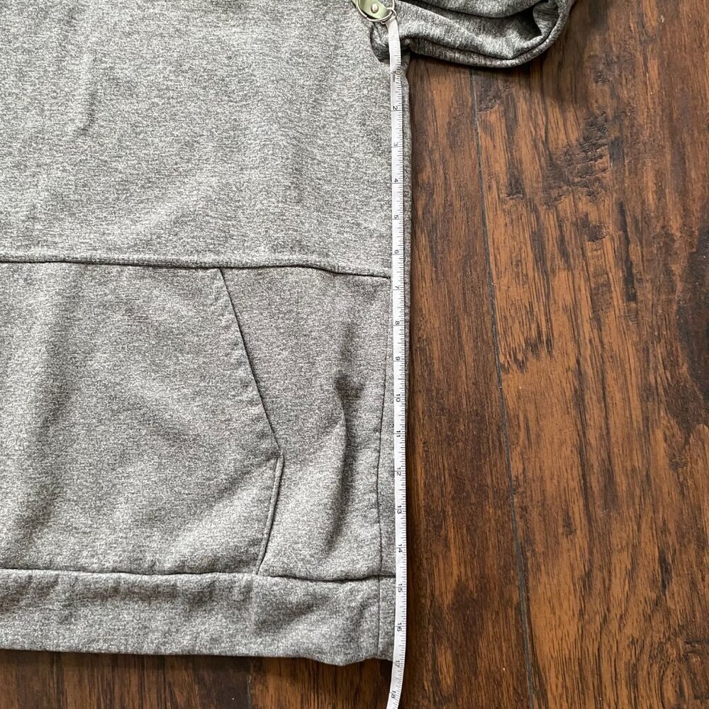 Nike Heather Gray Hoodie with Black Swoosh - Picture 9 of 9